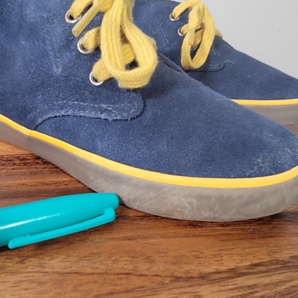 HANNAH ANDERSSON Nils Suede Chukka Boots Hybrid Boot/Sneaker Blue & Gold Size 13 - Picture 8 of 16